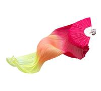 RRYPBOVG Belly Dance Fan Silk Fans Long Twisted Belly Dance Simulation Silk Fans For Dancing Extended Double-Sided Adult Performance Dance Fan(Color1)