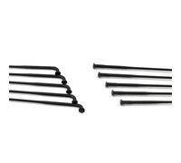 RRYPBOVG Bicycle Spoke Light Triple Butted Spokes 14G 2.0mm Bicycle Stainless J Bend Or Straight Pull Racing Road Bike Rays Black(J-Bend 72PCS)