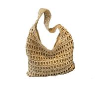 RRYPBOVG Crochet Bags For Women Fashion Crochet Straw Bag For Woven Tote Handbag Hollow Clutch(Beige)