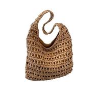 RRYPBOVG Crochet Bags For Women Fashion Crochet Straw Bag For Woven Tote Handbag Hollow Clutch(Khaki)