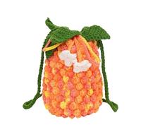 RRYPBOVG Crochet Bags For Women Handmade Diy Crossbody Bag Wool Knitted Flower Shoulder Crochet Small Bag(Color3)