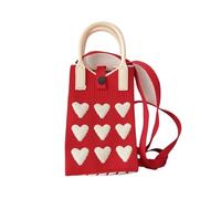 RRYPBOVG Crochet Bags For Women Knit Handbag Reusable Handmade Women Wrist High Capacity Phone Bag(Red)