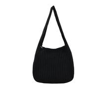 RRYPBOVG Crochet Bags For Women Knitted Shopping For Women Soft Tote Bag Large Capacity Crossbody Bag Handbag(Black)
