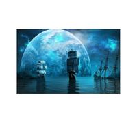 RRYPBOVG Fish Tank Background Aquarium Background Sticker Background Poster Ship Of Doom Fish Tank Decoration Self Adhesive Wallpaper Background(54x122cm)