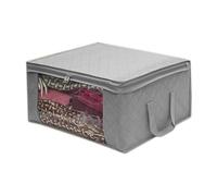 RRYPBOVG Foldable Blanket Storage Bags 3/1pcs Large Capacity Quilt Storage Box Folding Non-Woven Closet Clothes Dust-Proof Storage Bag Home Blanket Pillow Organizer(Grey,3PCS)
