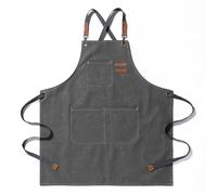 RRYPBOVG Leather Apron Lightweight Kitchen Apron Professional For Cooking Work Painting DIY Pottery Uniform Cleaning Tools(Grey)