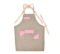 RRYPBOVG Leather Apron Women's Canvas Apron Thickened Wear Resistant Kitchen Oil, Barista Gardening Tattoo Artist Waist(Grey)