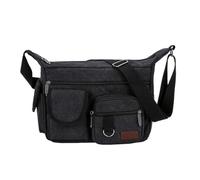 RRYPBOVG Messenger Bag Messenger Canvas Bag Satchel Casual Courier Bag Largec Apacity Slanting Crossbody Shoulder Bags(Black)