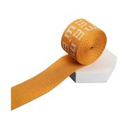 RRYPBOVG nylon Webbing Strap 1/2/5Yards 38mm Printed Webbing Multicolor Alphanumeric Pattern Knapsack Strapping Sewing Bag Belt DIY Trendy Jacquard Ribbons(Yellow-01,1yard)