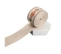 RRYPBOVG nylon Webbing Strap 1/2/5Yards38mm Printed Webbing Multicolor Pattern DIY Textile Clothing Decor Knapsack Strapping Sewing Bag Belt Jacquard Ribbons(Beige,2yards)