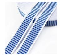 RRYPBOVG nylon Webbing Strap 10M 15/20mm Nylon Stripe Webbing for Bag Strap Luggage Binding Tape Clothing Ribbon Band Decorative Lace Sewing Bias Accessories(WhiteBlue,20mm)