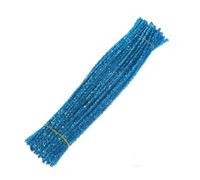 RRYPBOVG Pipecleaners For Craft 50/100ps 30cm Glitter Chenille Stems Pipe Cleaners Kids Plush Educational Colorful Pipe Cleaner Toys Handmade DIY Craft Supplies(Lake blue 50pcs)