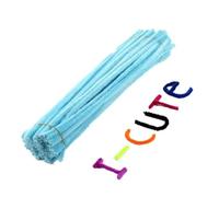 RRYPBOVG Pipecleaners For Craft 50/100ps 30cm Glitter Chenille Stems Pipe Cleaners Kids Plush Educational Colorful Pipe Cleaner Toys Handmade DIY Craft Supplies(Light blue 50pcs)