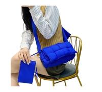 RRYPBOVG Quilted Tote Bag Fashion Women Shoulder Fashion Big Purse Space Pad Handbag Designer Down Padded Hand Bag(Blue)