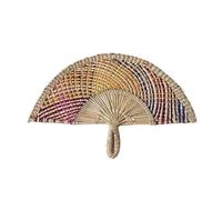 RRYPBOVG Straw Fans Hand-woven Straw Fan Decorative Handmade Semicircular Woven Weaving Fan Sea Grass Raffia Palm Leaf Handheld Fan