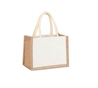 RRYPBOVG Tote linen bags Burlap Jute Tote Shopping Bag Vintage Reusable Grocery Wedding Birthday Gift Bag Handmade Linen Bags Portable Ladies Handbags(27x35cm)