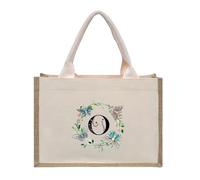 RRYPBOVG Tote linen bags Flowers, Butterflies, Lotus Letters, Prints, Oversized Canvas Tote Bags, Internal Waterproof Shopping Bags, Tote Bags, Handbags(Beige-O)