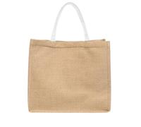 RRYPBOVG Tote linen bags Vintage Women Shopping Bags Linen Tote Shopper Purses Large Summer Beach Handbags Portable High Capacity Top Handle(White)