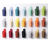 RS-3D Modern Minimalist Wall Hooks | Strips Included Damage-Free Renter Friendly Adhesive Hanging | Command Strip Compatible Hallway Decor for Coats, Towels, Keys & Hats (Pack5) Nature hints