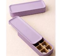RS-3D Travel Pill Case, Personal Pill Dispenser for Vitamins and Tablets (Lilac ppurple)