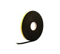 RS® Neoprene Rubber Self-Adhesive Sponge Strip 12mm Wide x 10mm Thick x 5m Long for Sealing, Weather Strip, Cushioning, Anti-Vibration, Anti-Slip, Gaskets & DIY