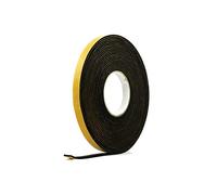 RS® Neoprene Rubber Self-Adhesive Sponge Strip 15mm Wide x 4mm Thick x 10m Long for Sealing, Weather Strip, Cushioning, Anti-Vibration, Anti-Slip, Gaskets & DIY