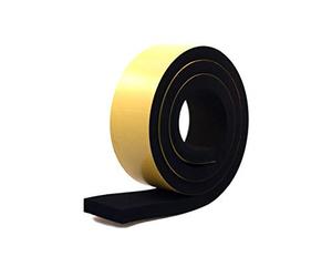 RS® Neoprene Rubber Self-Adhesive Sponge Strip 75mm Wide x 20mm Thick x 2m Long for Sealing, Weather Strip, Cushioning, Anti-Vibration, Anti-Slip, Gaskets & DIY