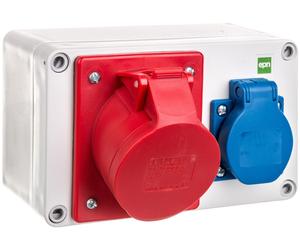 RS power switchgear 2P+Z, 3P+N+Z 16A surface, IP44 6202-00