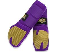 RS Premium Design Horse Boots, Protective and Shock Absorber | Horse Fly Boots Best for Jump Training and for Trails | Ok Fabric Provides Ultimate Flexibility (Purple, Large)