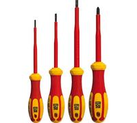 RS PRO Pozidriv VDE Screwdriver Set, 4-Piece Slotted Head