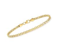RS Pure by Ross-Simons Italian 14kt Yellow Gold Bismark-Link Bracelet, 7.0 inches, Yellow Gold, no gemstone
