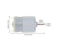 RS380 DC electronic starter 5V / 12V 5500RPM Brush electronic starter with Shield Ring for DIY Hair Drier Fan Small Appliance BIANMTSW(12V Double Shaft)