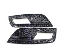 Rs4 Style Glossy Black Honeycomb Car Front Bumper Fog Light Grille Cover for Audi A4 B8.5 2013 2014 2015 2016 Fog Lamp Grill
