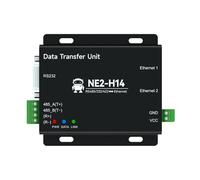 RS485/232/422 To 2 Way Ethernet Serial Server Storage Gateway POE NE2-H14P Modbus UDP MQTT HTTP DC 8-28V 2Way Socket