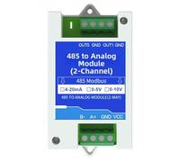 Rs485 To Analog Input Module 2/4 Channel 4-20ma 0-10v For Modbus RtU Industrial Sensor Data Acquisition