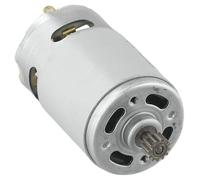 RS550 21V Two-Speed DC Motor with 12-Tooth High-Torque Gearbox for Electric Drills and Screwdrivers, 400-19500 RPM