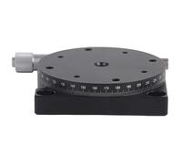 RS60L High Precision Manual Linear Stage Trimming Platform Micrometer Drive Aluminum Alloy Black Anodized 60mm for Optical Experiments and Production Machinery