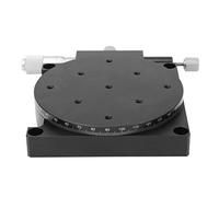 RS90L Trimming Station Manual Displacement Platform Linear Stage Fine Tuning Sliding Table for Optical Experimental Measurement Precision Positioning Aluminum Alloy Black Anodized