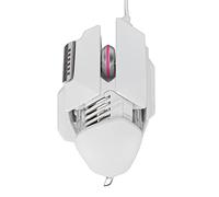 RSAODJCLO Wired Gaming with RGB Cooled Lighting, 6 Mechanical, Telescopic Adjustment and Macro Programming, 1200 12800DPI for PC Gamers, Brushed Metal Base