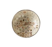 RSBFER Handcrafted Coconut Shell Bowl with Mother of Pearl Inlay - Natural Eco-Friendly Decorative Bowl for Keys, Snacks, Jewelry, Home Decor,20