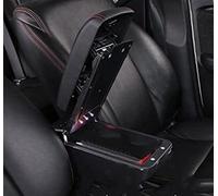 RSFIL Car Armrests Car Armrest Box For Ford For Fiesta MK7 2009-2019 Centre Console Box With Cup Holder Car Retrofit Interiors Accessories (Color : C Black Red)