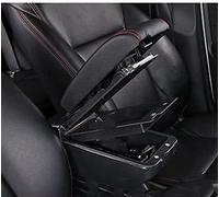 RSFIL Car Armrests Car Armrest Box For Ford For Fiesta MK7 2009-2019 Centre Console Box With Cup Holder Car Retrofit Interiors Accessories (Color : D Black Red)