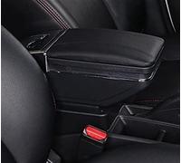 RSFIL Car Armrests Car Armrest Box For Ford For Fiesta MK7 2009-2019 Centre Console Box With Cup Holder Car Retrofit Interiors Accessories (Color : A All Black)