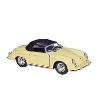 RSFIL car model 1:24 For Porsche 356A Speedster Vintage Convertible Scale Die Cast Vehicle Metal Toy Car Finished Car multiple colour (Color : Yellow hard top)