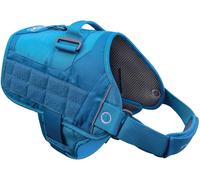 Kurgo RSG Dog Townie Harness, Easy On/Off Dog Hiking Harness, Adjustable, MOLLE Compatible, Medium-Coastal Blue