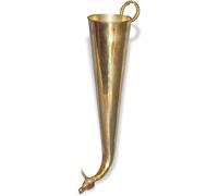 RSGM 6" Brass Gaumukhi Shringi for Shiv Rudra Abhishek Pot- Ritual Vessel