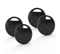 RSH Android Bluetooth Tracker Smart Tag, Works with Google Find Hub, 4 Pack, Key Finder for Wallet/Luggage/Backpack, Android Only, Loud Beep, Last Known Location (Black)