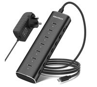 RSHTECH 36W Powered USB C Hub, 10Gbps USB Data Hub with 7x USB-C 3.2 Ports