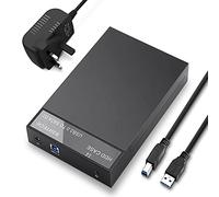 RSHTECH Hard Drive Enclosure, External USB 3.0 to SATA HDD Caddy Portable Disk Case for 2.5 3.5 inch SATA I/II/III HDD SSD, Support UASP & 16TB Drives (Black)