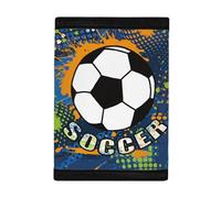 Rshubino Kids Wallet for Boys Trifold Coins Wallet for Teen Large Capacity Wallet for Children Outdoor, Lightweight, Soccer, Casual